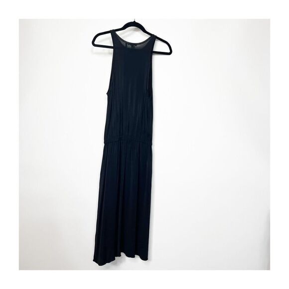 Theory Maxi Dress Womens Sleeveless Stretch Tie Was it Black Ladies Small - Picture 3 of 6